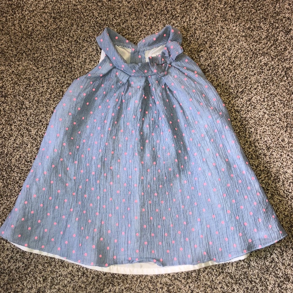 Carter’s girls 12M lined polka dot swing dress